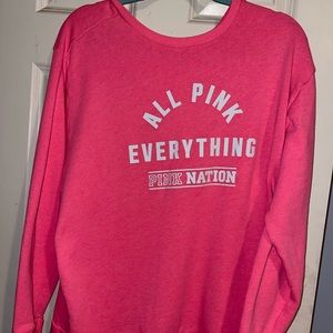 Pink by Victoria Secret top in bright coral pink.  Size large